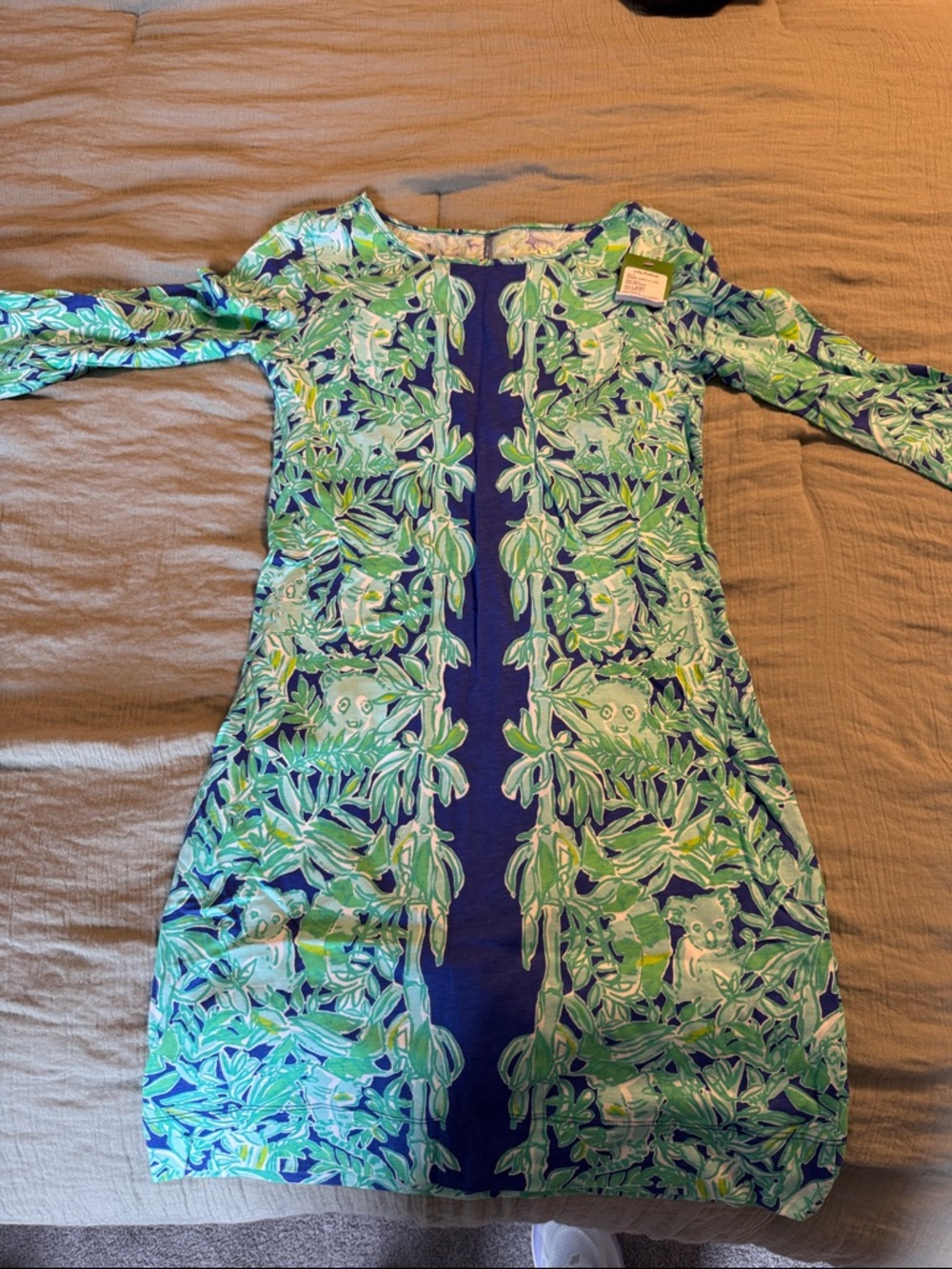 Lilly Pulitzer Blue, Teal & White Marlowe Print Dress